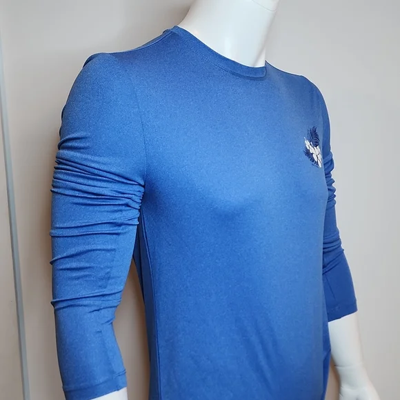 WEATHERPROOF LONG SLEVES RASHGUARD, BLUE, MEDIUM, UPF 50+ - Picture 3 of 12